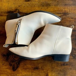 Mix No. 6 White Zip Ankle Thiama Boot
